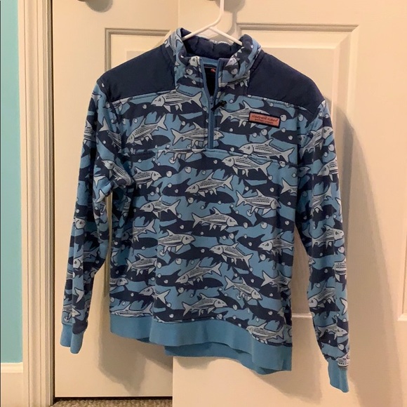 Vineyard Vines Other - Vineyard vines fish print quarter zip pullover